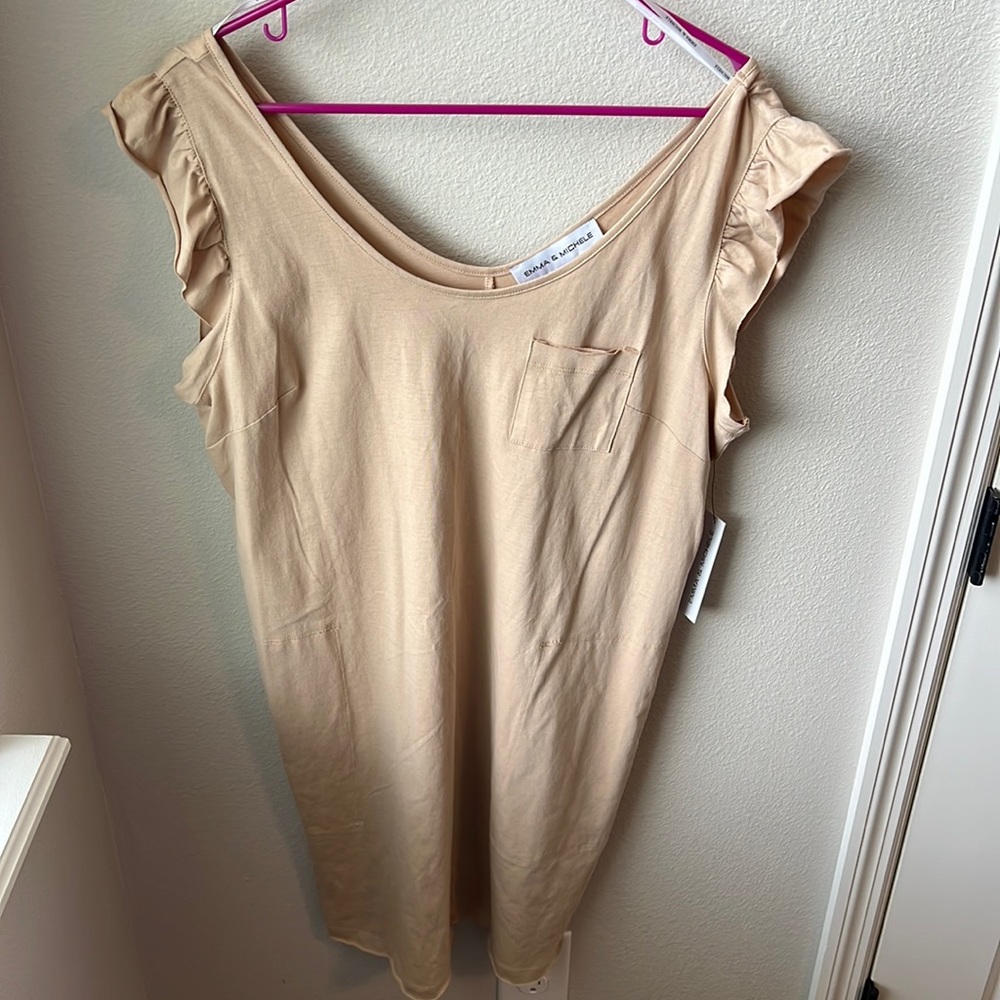 Bathing Suit Cover - Size L - NWT - POCKETS - Soft 100% Cotton